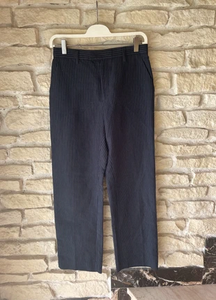 Pantalon style chino à rayures en lin, brand: Agnes b, condition: Very good, size: XS / 34 / 6, €15.00, €16.45 includes Buyer Protection