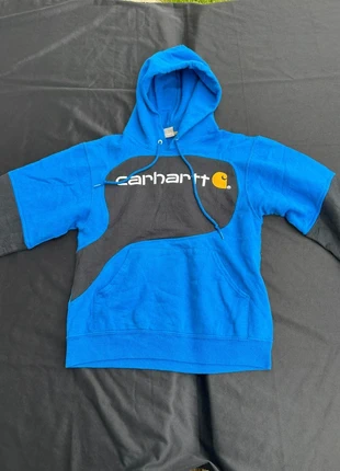 Hoodie Carhartt bleu & noir, marque: Carhartt, état: Bon état, taille: S, 27,00 €, 29,05 € Protection acheteurs incluse