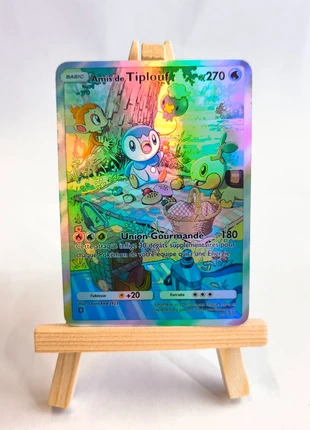 Carte custom Pokémon- Tiplouf - (fan-made, holographique), marque: Pokémon, état: Neuf sans étiquette, 2,90 €, 3,75 € Protection acheteurs incluse