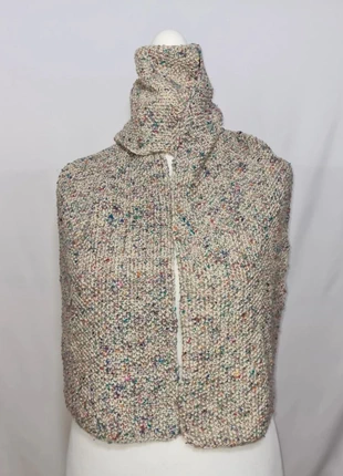 Écharpe femme en laine tricotée multicolore handmade, brand: Fait Main, condition: Very good, €7.00, €8.05 includes Buyer Protection Pro