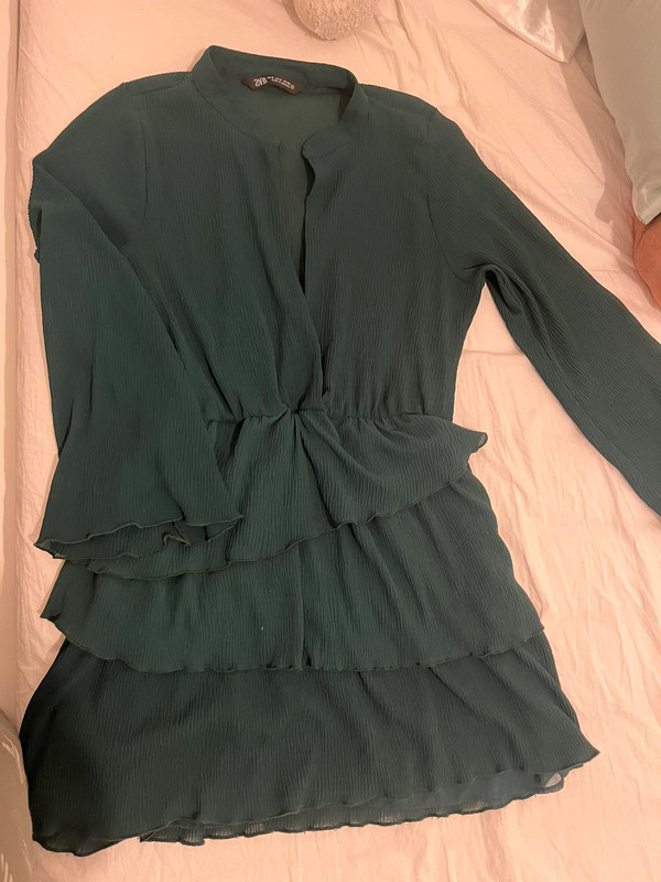 Robe zara verte xs 3