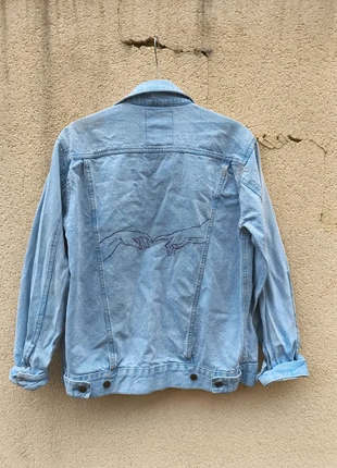 Veste en jean Atlas for Men customisée, marca: Atlas for Men, estado: Satisfatório, tamanho: M / 38 / 10, €5.00, €5.95 inclui Proteção do Comprador