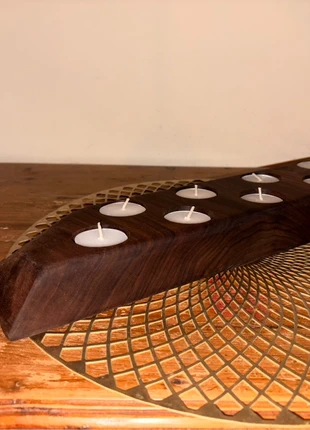 Unieke handgemaakte kaarsenhouder – Amerikaanse Black Walnut, estado: Muy bueno, 35,99 €, 38,49 € Protección al comprador incluida