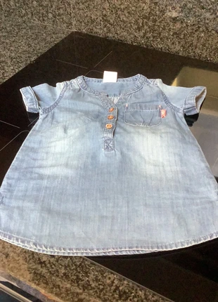 Jeans kleedje heel licht stofje, marca: Hema, estado: Bueno, tamaño: 9-12 meses / 74 cm, 1,50 €, 2,28 € Protección al comprador incluida