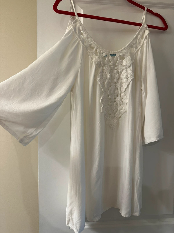 White Solitaire Swim Cover Up