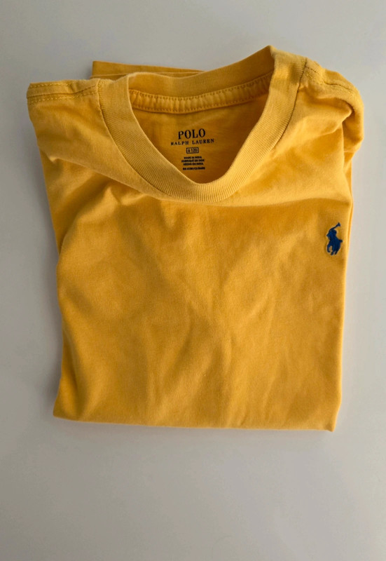 Maglietta Bambino Polo Ralph Lauren Gialla Manica Lunga Taglia 6 (120 cm) 3