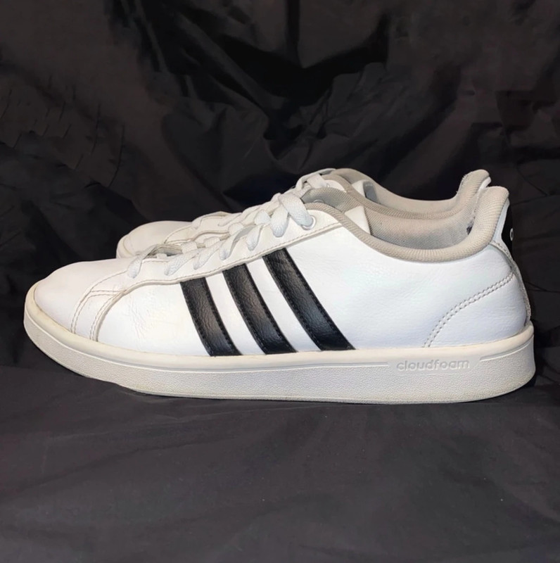 Scarpe uomo Adidas Grand Court bianche e nere in vera pelle sneakers uomo Vinted