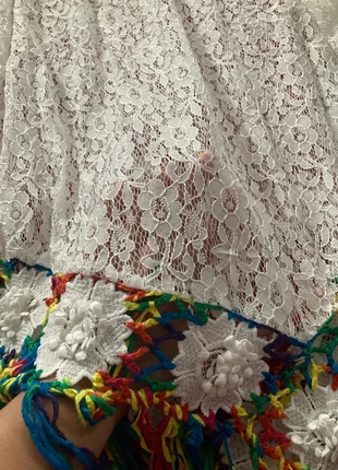 Copricostume traforato in pizzo con frangia colorata in nylon, marque: Made In Italy, état: Neuf sans étiquette, taille: Taille unique, 10,00 €, 11,20 € Protection acheteurs incluse