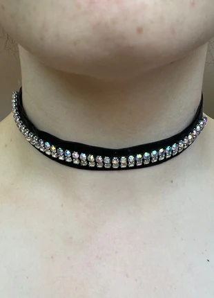 Black Choker with Jewels, brand: Choker, condition: Very good, £2.75, £3.59 includes Buyer Protection