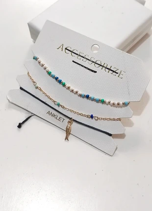 Accessorize Multipack Beaded Anklets, fish charm, brand: Accessorize, condition: Very good, £4.50, £5.43 includes Buyer Protection