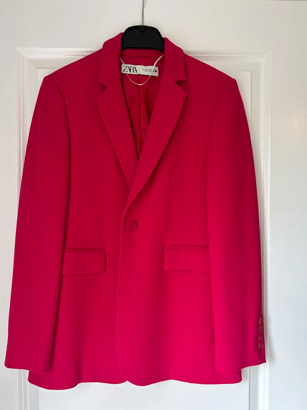 Hot pink 2025 blazer zara