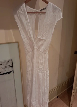 Vestido comprido de verão branco, marca: Klasiks, estado: Muito bom, tamanho: M / 38 / 10, €5.00, €5.95 inclui Proteção do Comprador