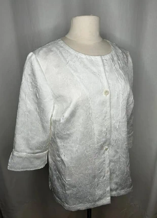 T-shirt / Veste blazer / Blouse manches 3/4 blanc 46 (XXXL) - 48 (4XL) vintage, condition: Very good, size: XXXL / 46 / 18, €16.00, €17.50 includes Buyer Protection Pro
