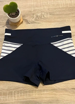 Oysho - Short sport bleu marine et blanc, style marinière, femme, marque: Oysho, état: Neuf sans étiquette, taille: M / 38 / 10, 17,90 €, 19,50 € Protection acheteurs incluse