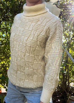 Magnifique pull irlandais maille vintage laine.Tricoté main, brand: Fait Main, condition: Very good, size: S / 36 / 8, €26.00, €28.00 includes Buyer Protection