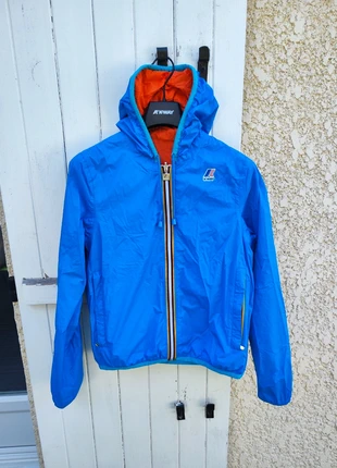Veste parka réversible imperméable K-way Jacques plus double bleu orange taille S mixte, marke: K-Way, zustand: Sehr gut, größe: S, 89,00 €, 94,15 € inklusive Vinted-Käuferschutz