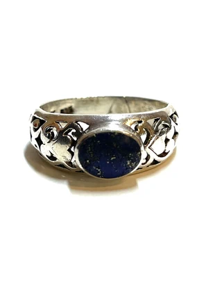 Zilveren ring met lapis lazuli, staat: Goed, maat: 56.9 mm / 18.1 mm Ø, € 29,99, € 32,19 inclusief Kopersbescherming Pro
