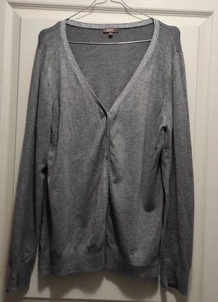 Gilet gris col argenté, marca: Grain de Malice, estado: Novo sem etiquetas, tamanho: L / 40 / 12, €13.00, €14.35 inclui Proteção do Comprador