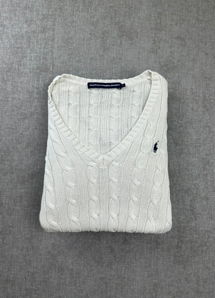 Pull Ralph Lauren torsadée blanc taille L, marca: Ralph Lauren, estado: Novo sem etiquetas, tamanho: L / 40 / 12, €60.00, €63.70 inclui Proteção do Comprador Pro