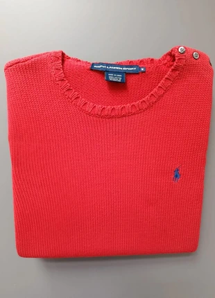 Pull Ralph Lauren rouge logo brodé bleu taille M, merk: Ralph Lauren, staat: Heel goed, maat: M, € 35,00, € 37,45 inclusief Kopersbescherming