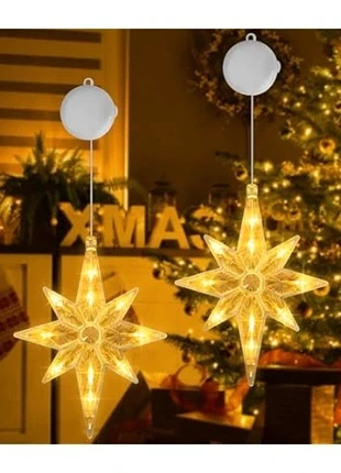 2 Stück LED Sterne Weihnachtsdeko, merk: cnmtcco, staat: Nieuw zonder prijskaartje, € 13,00, € 14,35 inclusief Kopersbescherming