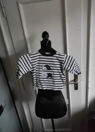 Pull en éponge blanc rayé marine Liegelind Taille 74 cm neuf, marque: Liegelind, état: Neuf sans étiquette, taille: 9-12 mois / 74 cm, 1,20 €, 1,96 € Protection acheteurs incluse