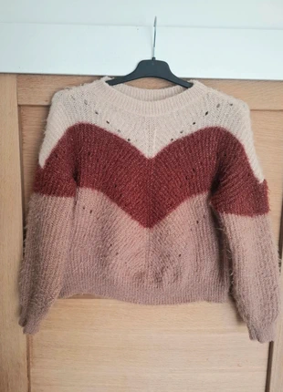 Pull doudou Charlior à rayures chevron tricolore taille unique, merk: charlior, staat: Heel goed, maat: S / 36 / 8, € 8,00, € 9,10 inclusief Kopersbescherming
