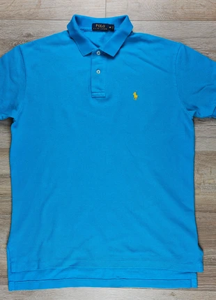 Polo Ralph Lauren bleu ciel homme XL – logo jaune brodé – 100% coton classique, marke: Ralph Lauren, zustand: Sehr gut, größe: M, 22,00 €, 23,80 € inklusive Vinted-Käuferschutz