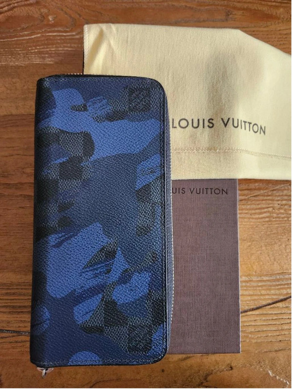 Louis Vuitton Limited Edition Damier Cobalt Blue Camouflage Wallet 1