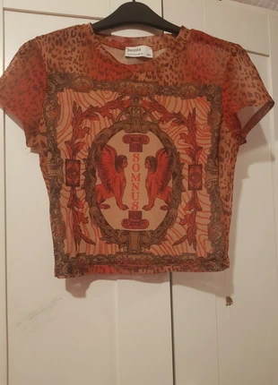Bershka animal print short sleeved tulle top, brand: Bershka, condition: New without tags, size: M / 38 / 10, €6.00, €7.00 includes Buyer Protection