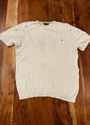 T Shirt Tommy Hilfiger Femme Leger Knitwear Tricot Blanc Torsade Col Rond Vintage XL, brand: Tommy Hilfiger, condition: Good, size: XL, €4.90, €5.85 includes Buyer Protection Pro