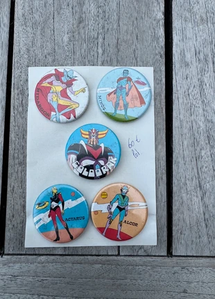Vintage Goldorak badges, merk: Goldorak, staat: Goed, maat: Universeel, € 60,00, € 63,70 inclusief Kopersbescherming