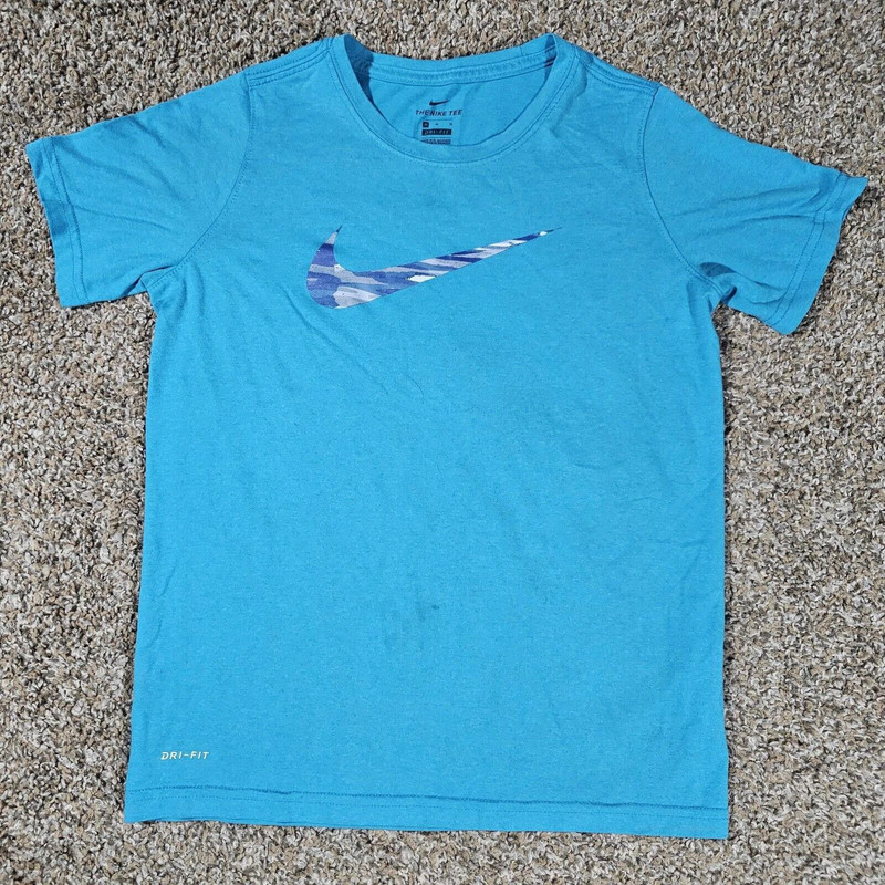 The Nike Tee Dri-Fit Athletic Heather Shirt Men'S Sz M Blue 1