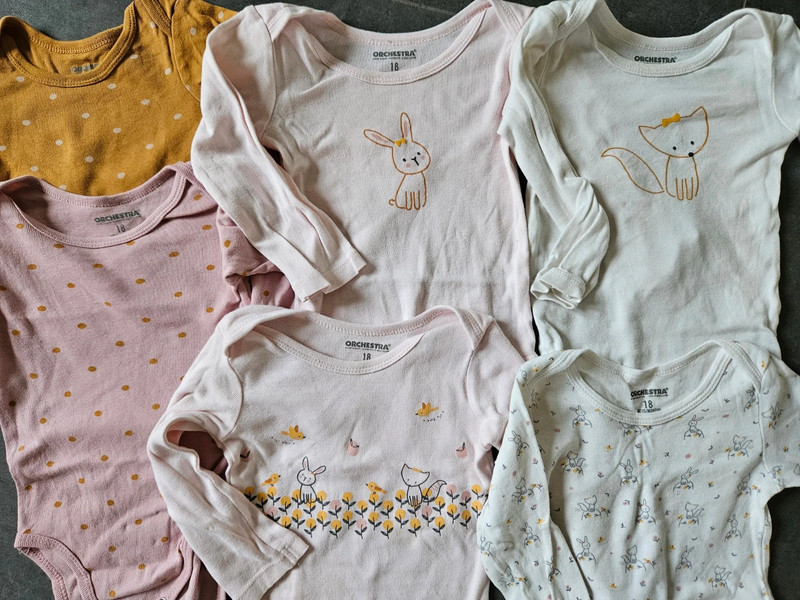 Lot de 6 bodys bébé fille 2