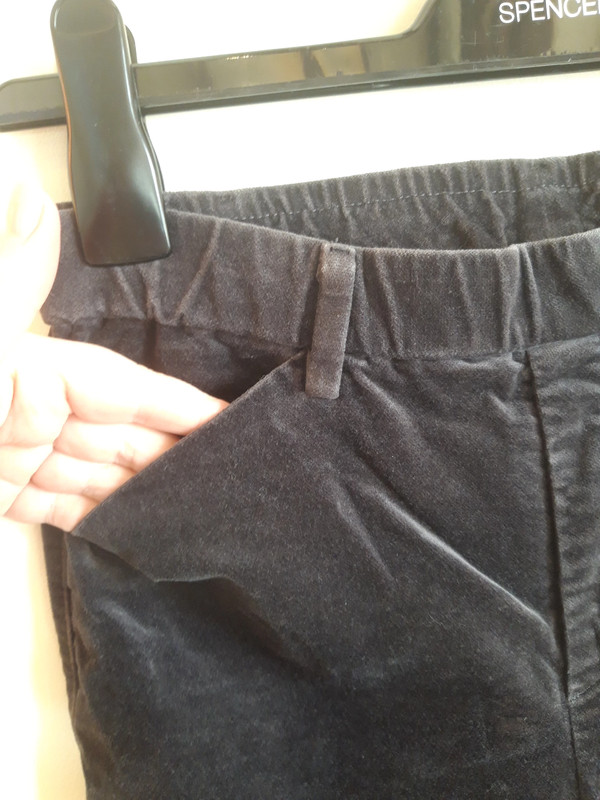 Uniqlo heattech dark grey velour stretch skinny jeans jeggings size Small  (UK 8)