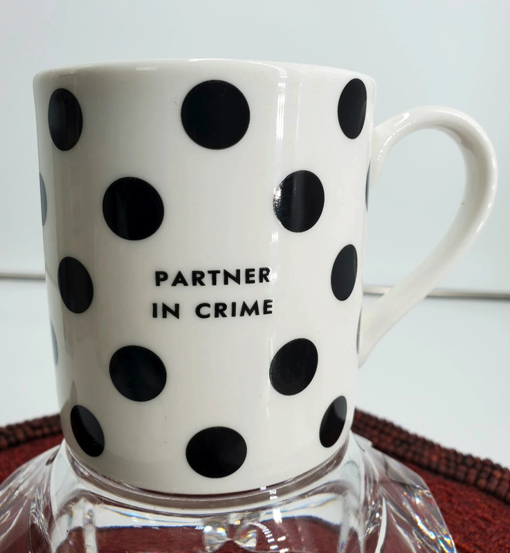 Lenox Kate Spade Paetners in crime Chic Speak Coffee Mug Cup 10 oz Polka Dots 1