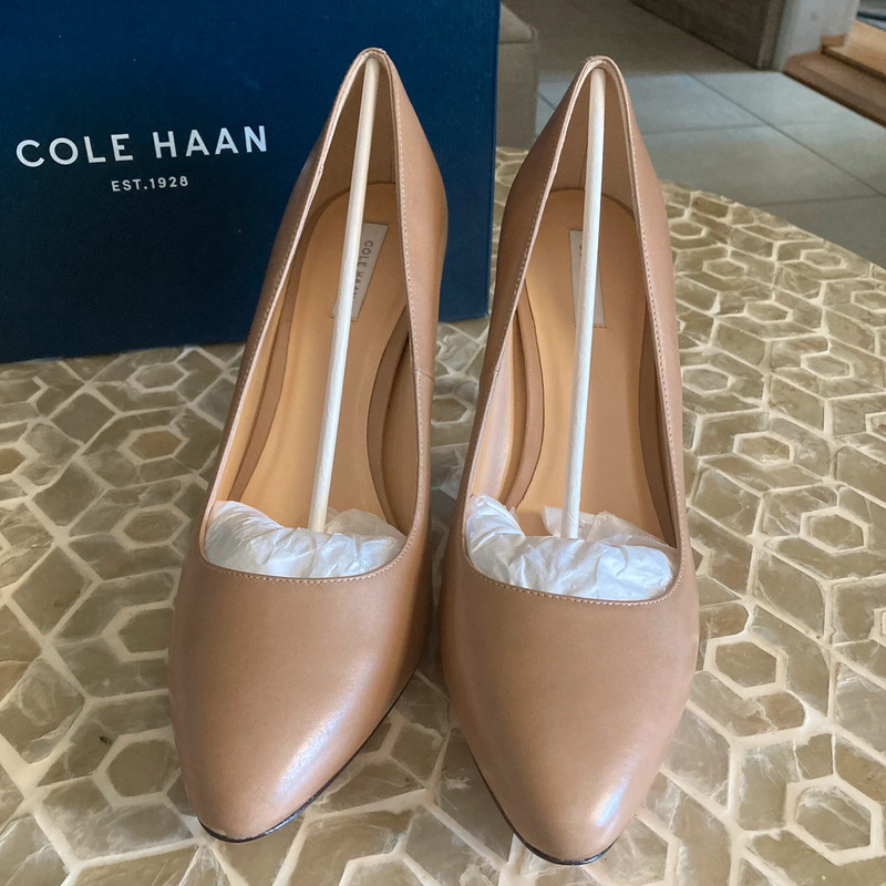 NEW!  Cole Haan Women's Bethany Patent-leather Pump in Maple Sugar Patent (9.5) 2