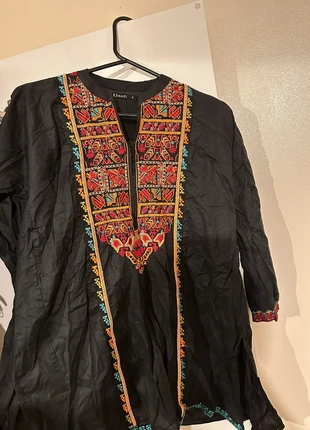 Black Khaadi top with designs, brand: Khaadi, condition: Very good, size: S / UK 8-10, £5.00, £5.95 includes Buyer Protection