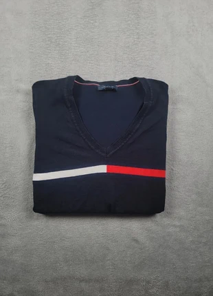 Pull Col V Tommy Hilfiger Bleu Marine Taille S Femme Logo Brodé Coton Très Bon État #119, marca: Tommy Hilfiger, estado: Muy bueno, tamaño: S / 36 / 8, 7,99 €, 9,09 € Protección al comprador Pro incluida