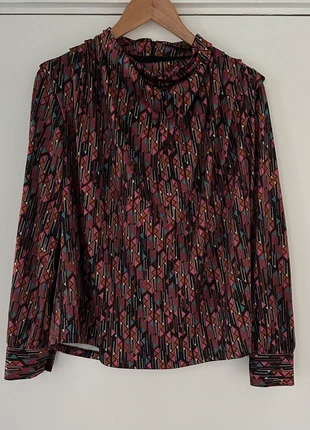 K Design Multicolour Cowl Neck Top L UK12 EU40 Geometric Print, brand: K-DESIGN, condition: Very good, size: L / 40 / 12, €9.00, €10.15 includes Buyer Protection