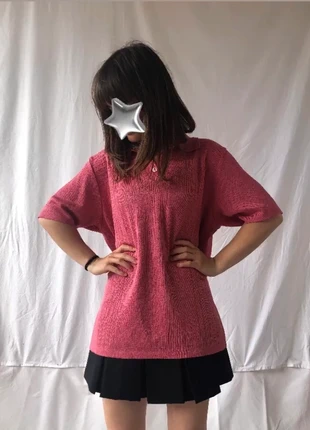 Polo rose vintage à manche courte satiné, marque: Gitti, état: Très bon état, taille: M / 38 / 10, 12,00 €, 13,30 € Protection acheteurs incluse