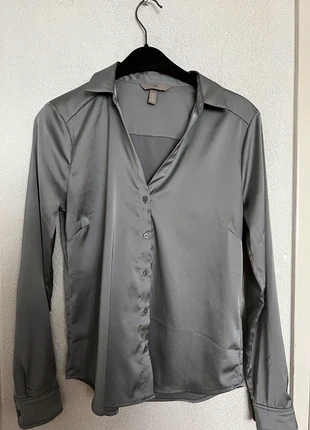 H&M bluse, blaugrau, marca: H&M, estado: Muy bueno, tamaño: XS / 34 / 6, 10,00 €, 11,20 € Protección al comprador incluida