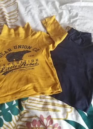 Lot de 2 sous pull uni et fantaisie 24-36mois, marque: Little Rebel, état: Très bon état, taille: 24-36 mois / 92 cm, 3,00 €, 3,85 € Protection acheteurs incluse