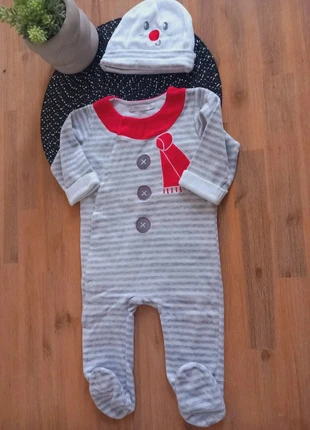 Pyjama bébé neige 9 mois avec bonnet – Baby by Gémo, brand: Gémo, condizioni: Ottime, taglia: 9-12 mesi / 74 cm, €3.50, €4.38 include la Protezione acquisti