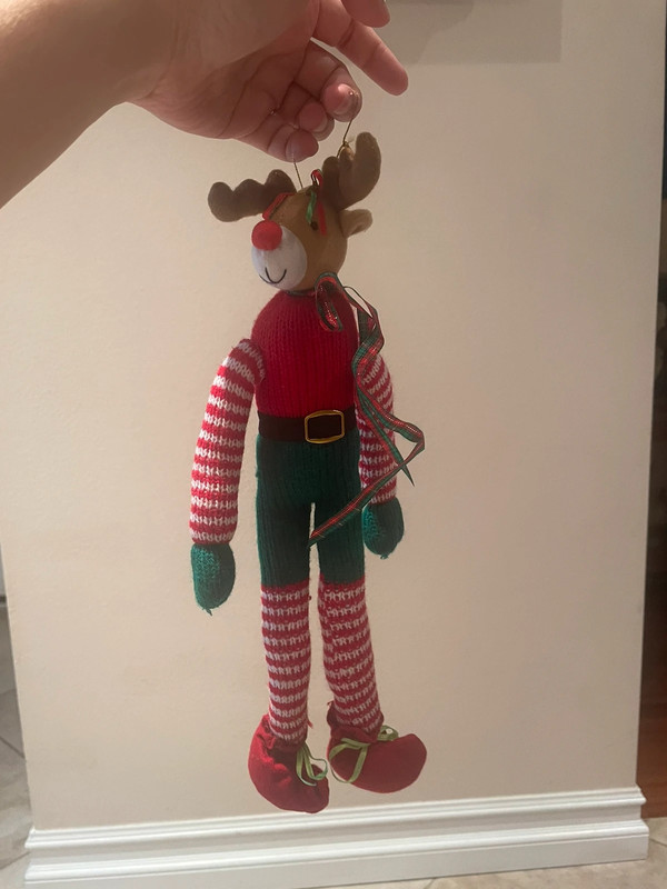 Vintage Poseable Christmas Reindeer Elf Plush. 1