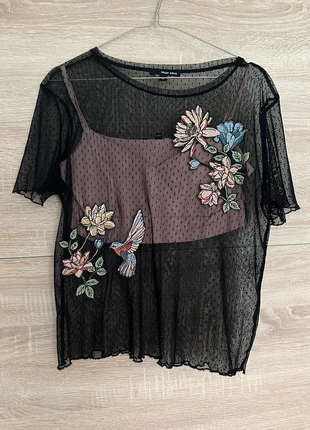 Cropped Top + Mesh, marke: Tally Weijl, zustand: Sehr gut, größe: M / 38 / 10, 8,00 €, 8,60 € inklusive Vinted-Käuferschutz