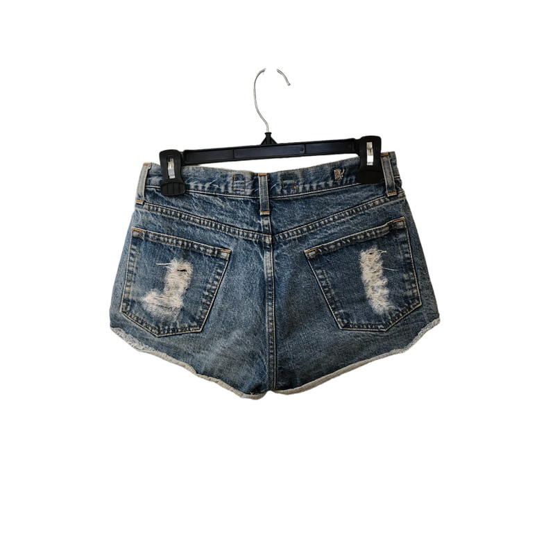 Brandy Melville Distressed Frayed Button Fly Jean Shorts Size 38 Mid Rise Vinted