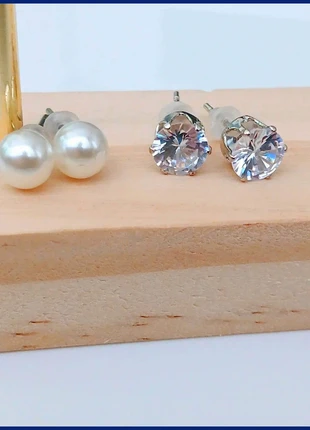Lot de 2 paires de boucles d’oreilles : perles & strass – Chic et indémodable, marca: Tendance, estado: Muy bueno, 2,00 €, 2,80 € Protección al comprador Pro incluida