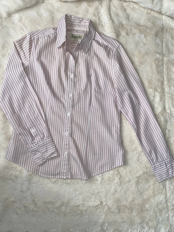 Camisa rayas en color rosa y blanco, de la Amichi - Vinted