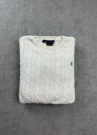 Pull Ralph Lauren torsadée blanc taille M, marca: Ralph Lauren, estado: Muito bom, tamanho: M, €55.00, €58.45 inclui Proteção do Comprador Pro